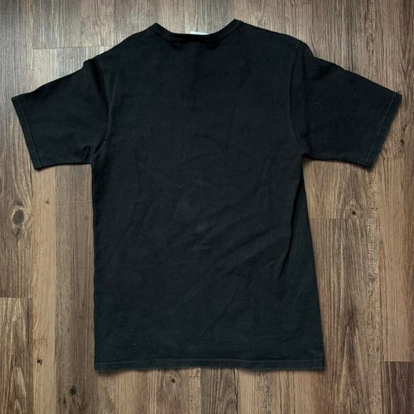 Champion T‎ Shirt Medium Black Spell Out Logo Short Sleeve Casual Menswear - Picture 3 of 6